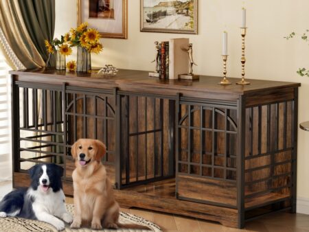 78 inch Brown Double Dog Crate