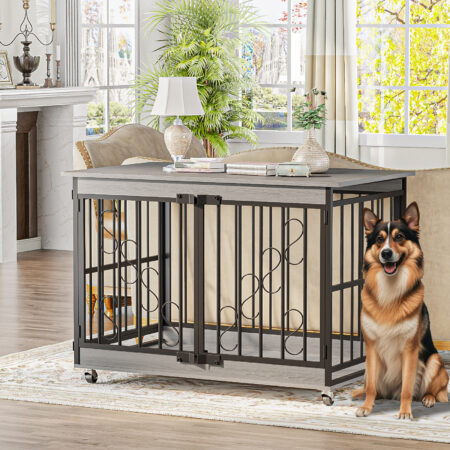 48 in Gray Large Dog Crate